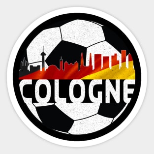 Cologne Germany Euro 2024 football—White text Sticker